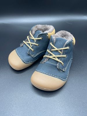 KOEL | Ava Leather Wool | blue KOEL Ava Leather Wool Blue warmer Lauflernschuh mit Lammwolle