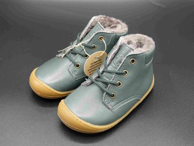 Develab Lauflernschuh Lammwolle – Barfußschuhe für Laufanfänger (forest) Develab Forest Lauflernschuhe Kinder mit Lammwolle