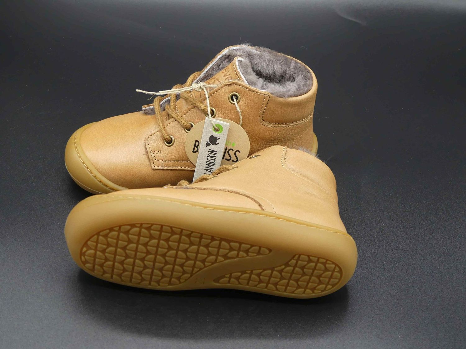 develab | barefoot Lauflerner | cognac Develab Lauflernschuhe Kinder mit flexibler Sohle