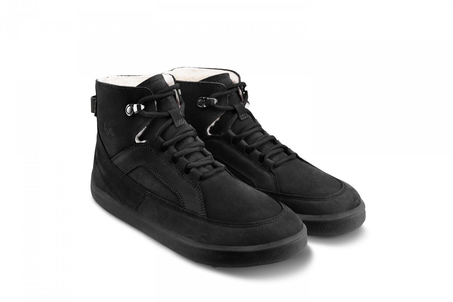 Be Lenka York All Black – Winter-Barfußboots mit Merinowolle Be Lenka York All Black Barfuß-Stiefelette, Schrägansicht