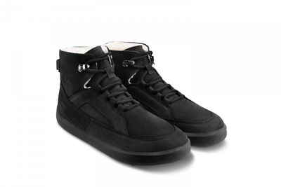 Be Lenka York All Black – Winter-Barfußboots mit Merinowolle Be Lenka York All Black Barfuß-Stiefelette, Schrägansicht
