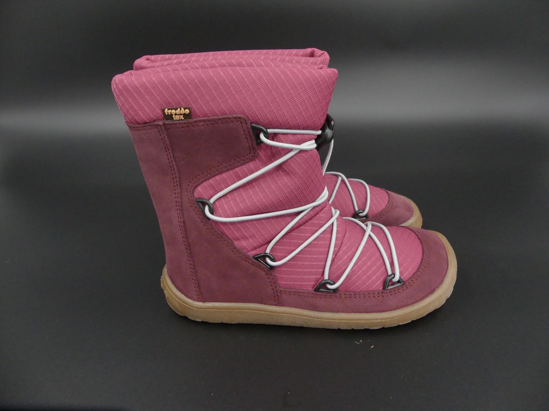 Froddo Tex Track Wool Bordeaux Barfuß Winterstiefel Kinder mit Wollfutter und TEX-Membran