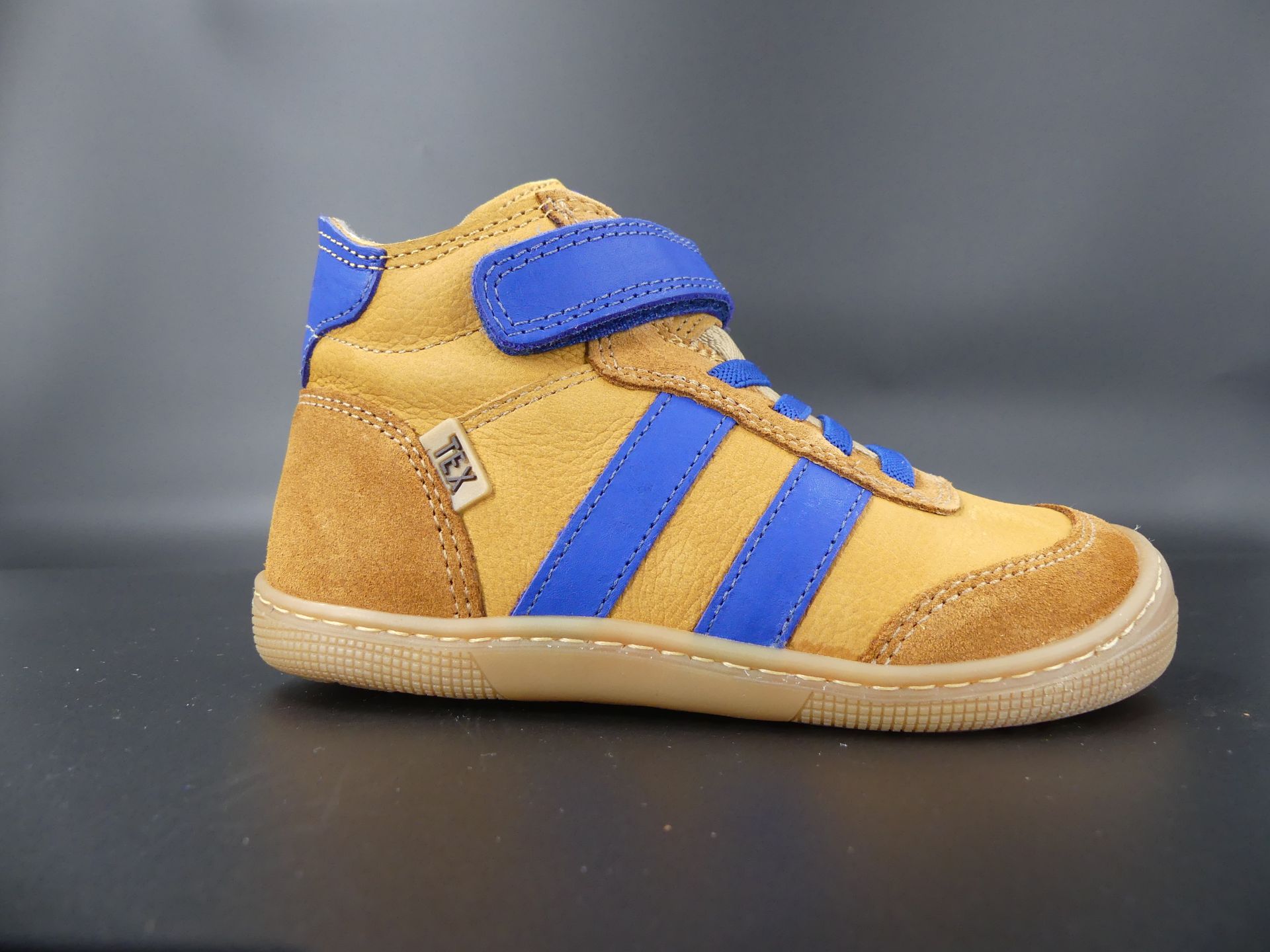 KOEL Daniel 2.0 Cognac Barfußschuhe für Jungen mit Merino-Fleece und WP-Membran