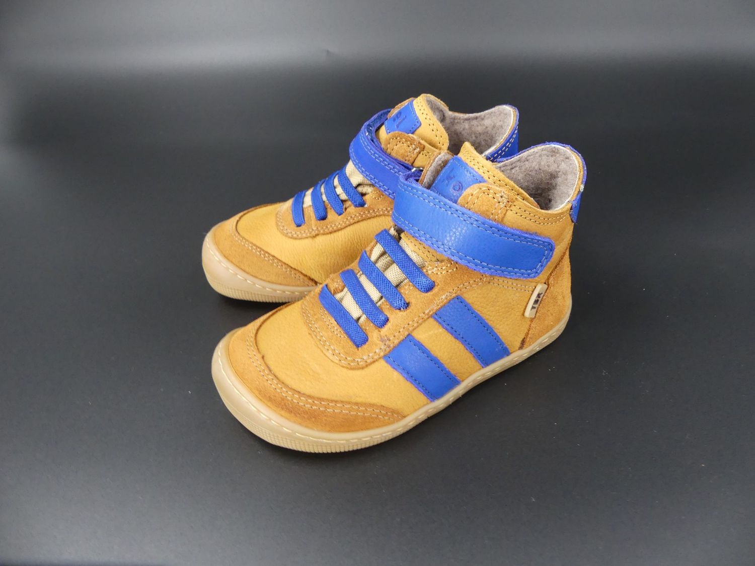KOEL Daniel 2.0 Cognac Barfußschuhe für Jungen mit Merino-Fleece und WP-Membran