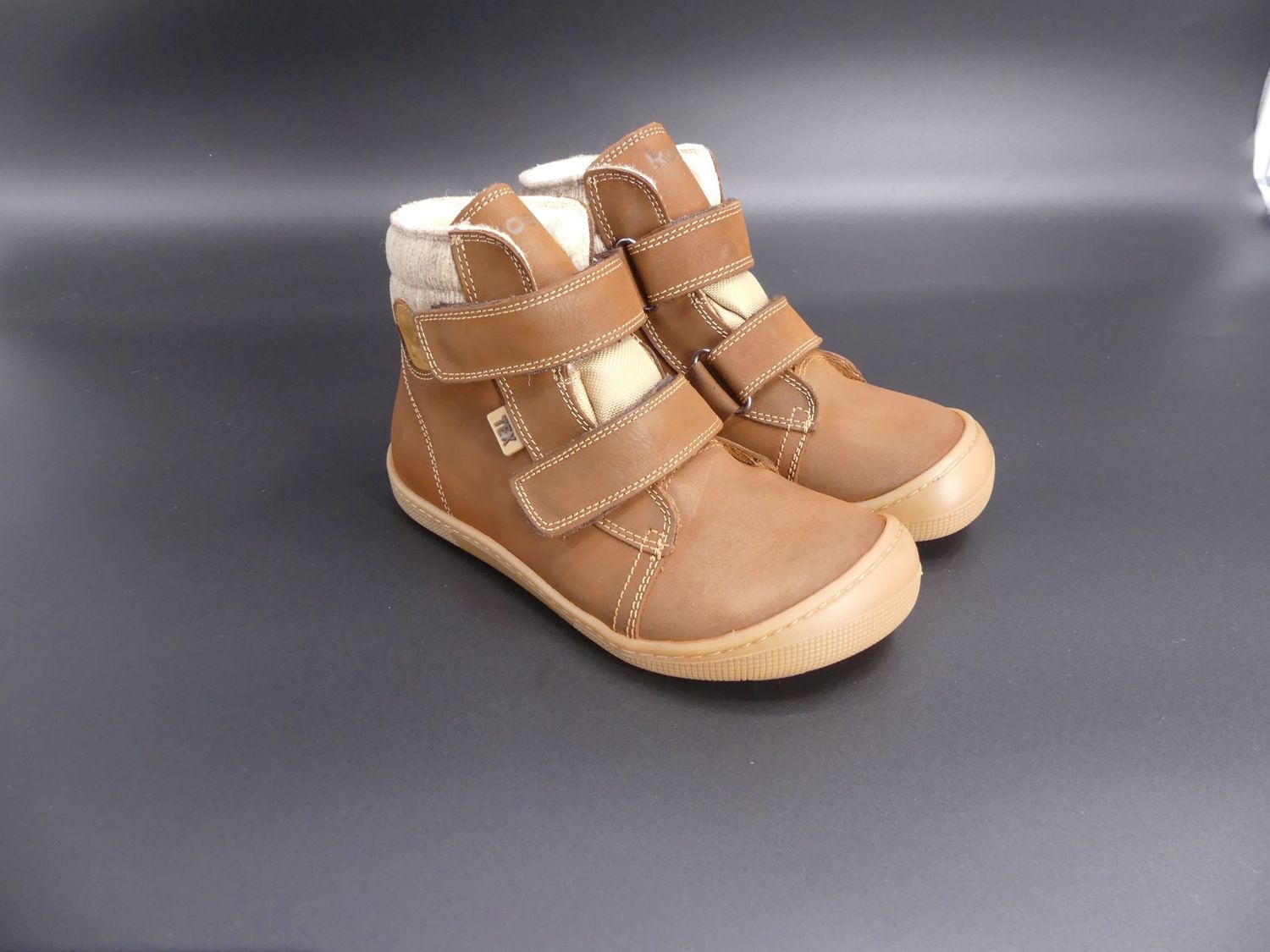 KOEL Dean Chocolate warme Winterschuhe für Kinder mit Wollfutter, TEX und Klettverschluss für Kita und Schnee