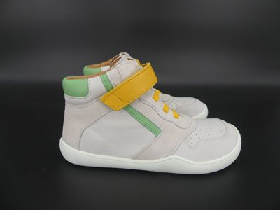 bLifestyle | anurafroschSTYLE | weiss zitrone | High-Cut bLifestyle anurafroschSTYLE High-Cut Barfußschuh aus Bioleder für Kinder