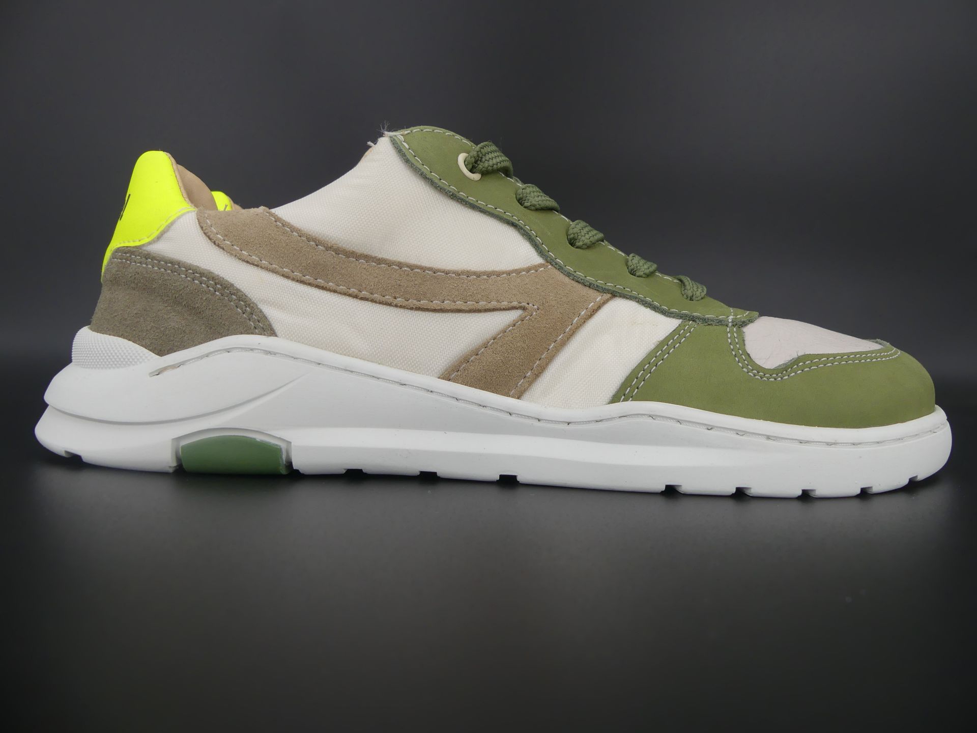 KOEL Silas Olive Barfußsneaker Kinder mit Reißverschluss