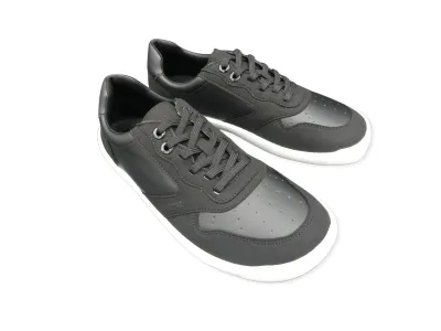 Angled full view of the vegan bLifestyle windhauchSTYLE barefoot sneaker in black