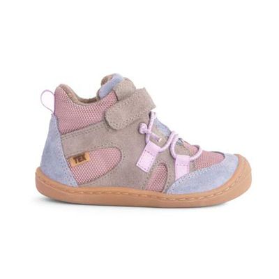 KOEL Beau MidCut Lavender – Kinder Barfußschuh seitlich außen mit Wollfutter, Tex-Membran und Korkid-So