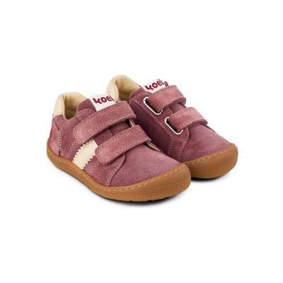 KOEL Denis 3.0 Suede Altrosa Barfußschuhe für Mädchen, Veloursleder, Kita und Schule