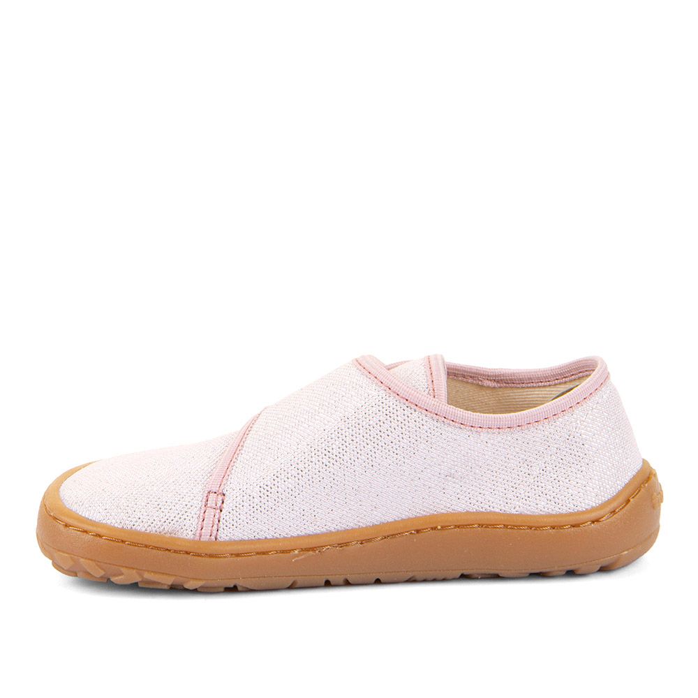 Froddo Barfuß-Slippers Canvas Pink Shine – leichter Kinder-Hausschuh aus atmungsaktivem Textil mit flexibler Barfußsohle