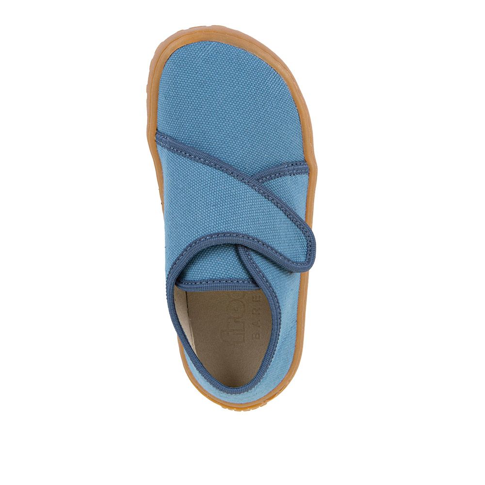 Froddo Barfuß-Slippers Canvas Jeans – leichter Kinder-Hausschuh mit flexibler Barfußsohle und atmungsaktivem Textil