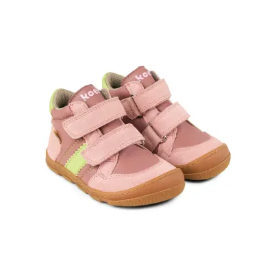 KOEL Kabriel W Cotton 3.0 Old Pink – Kinder Barfußschuhe mit Klett KOEL Kabriel W Old Pink breite Kinderfüße