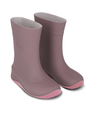 Be Lenka Pudds Kinder Barfuß-Gummistiefel Misty Pink – Paaransicht mit leichter, flexibler Form