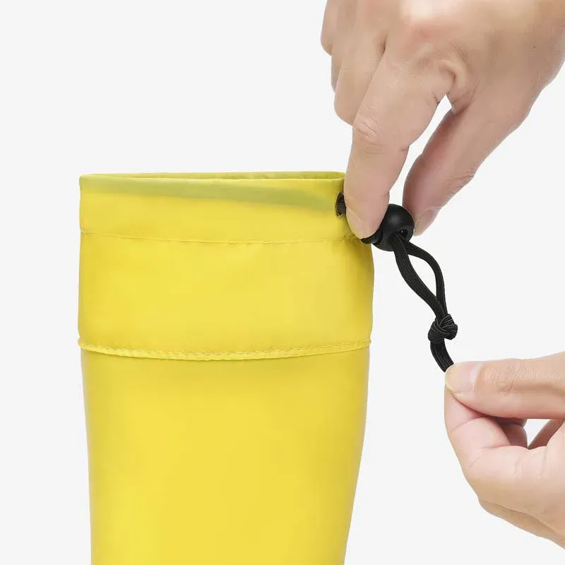 Saguaro Brisk I Kids Yellow flexibler Kinder Barfuß Gummistiefel schräg von vorne