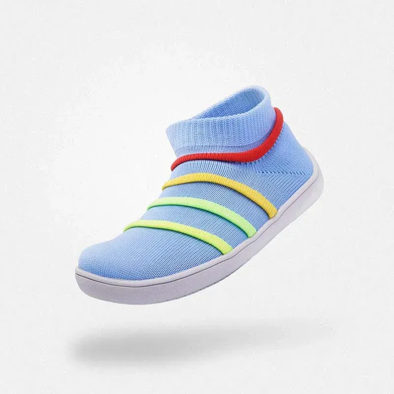 Saguaro Agile II Blue Kinder Sockenschuhe Barfuß-Hausschuhe für Kita Schule und Zuhause