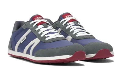 XERO Wynn Herren Barfuß Sneaker blau grau rot Paar schräg