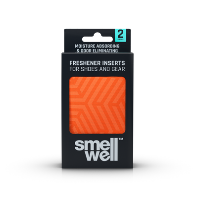 SmellWell Freshener Inserts – Schuhdeo mit Bambuskohle (verschiedene Designs) SmellWell Freshener Inserts Geometric Orange Verpackung Schuhdeo