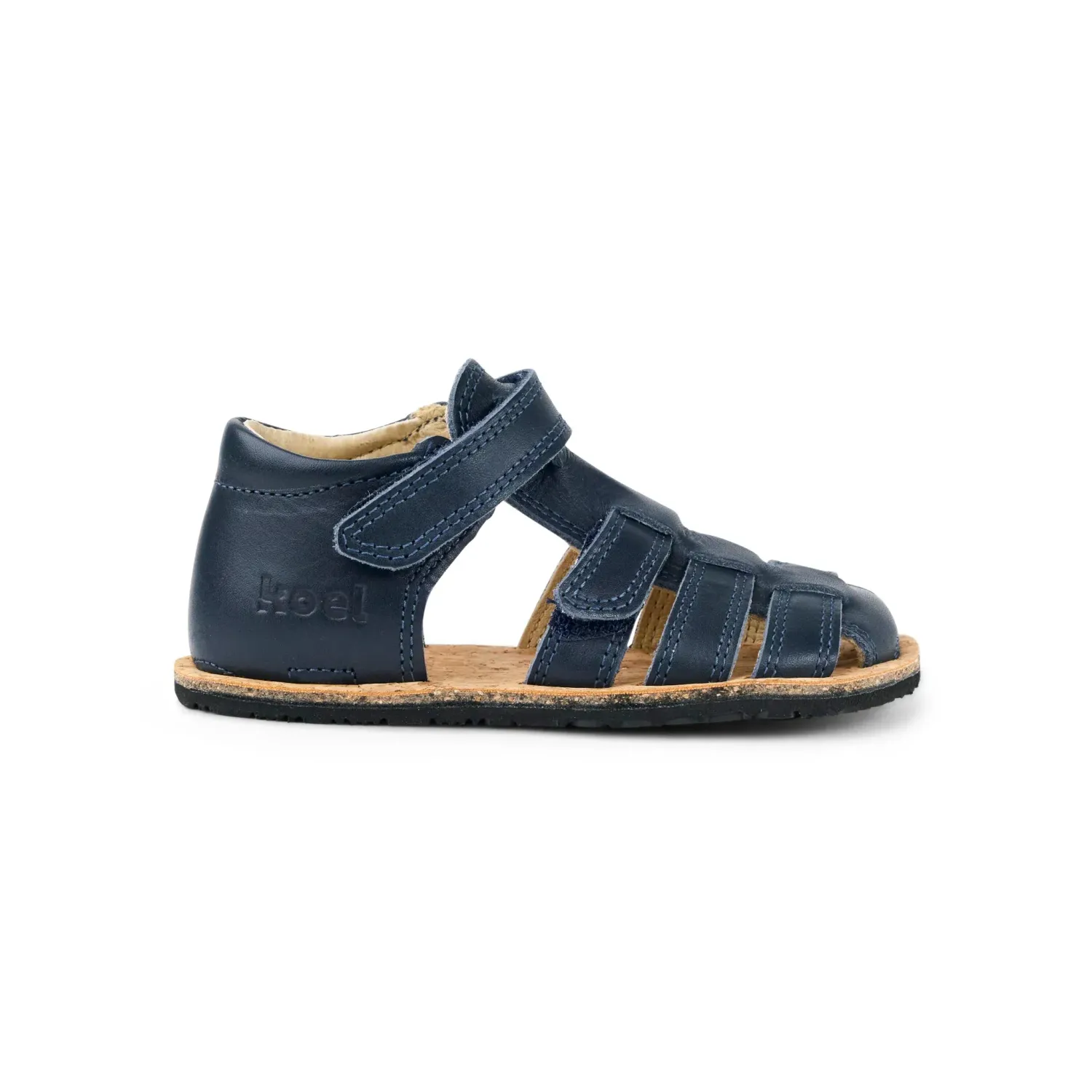 KOEL Arin Napa Sandale Blue Kinder Barfußsandalen Leder KOEL Arin Napa Sandale Blue Kinder Barfußsandale Seitenansicht