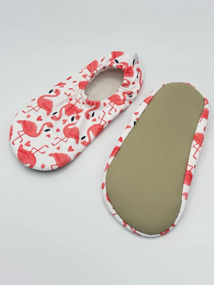 Rayve Splashsafe Flamingo Kinder-Wasserschuhe mit elastischem Einstieg und Flamingo-Motiv