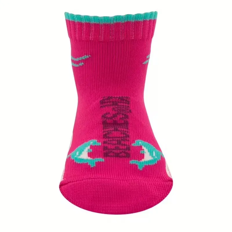 BEACHIES Kinder Wassersocke Delfin Pink mit flexibler Schutzsohle und Delfinmotiv