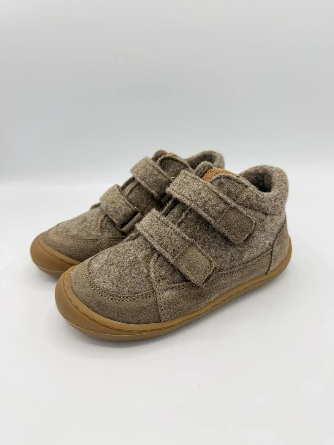 Develab Matti Merino Übergangsschuhe Kinder | Beige Combi Develab Übergangsschuhe Kinder Beige Combi mit Klettverschluss für Kita Schule Alltag und kühle Tage