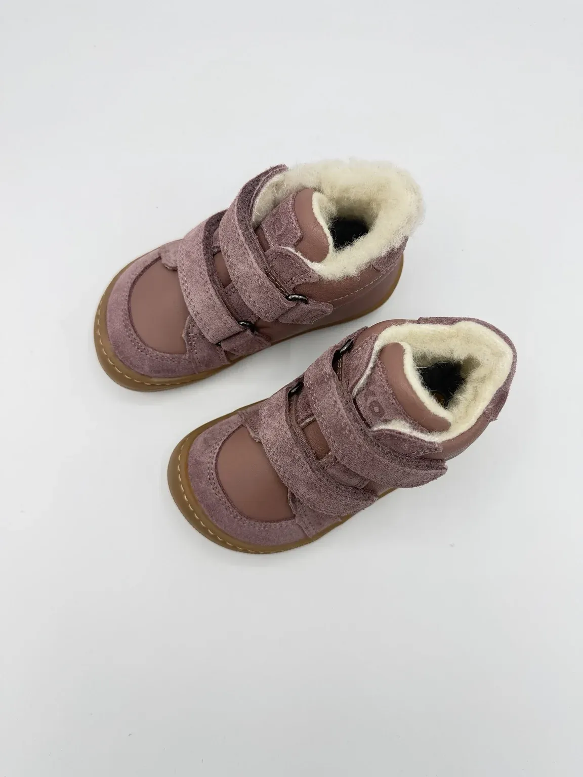 KOEL Dimo Old Pink – gefütterte Kinder Barfußschuhe in Altrosa