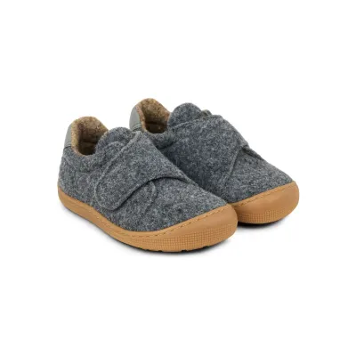 KOEL Dan Felt Dark Grey | Barfuß Hausschuhe Kinder aus Schurwolle KOEL Dan Felt Dark Grey Barfuß Hausschuhe Kinder aus Schurwolle
