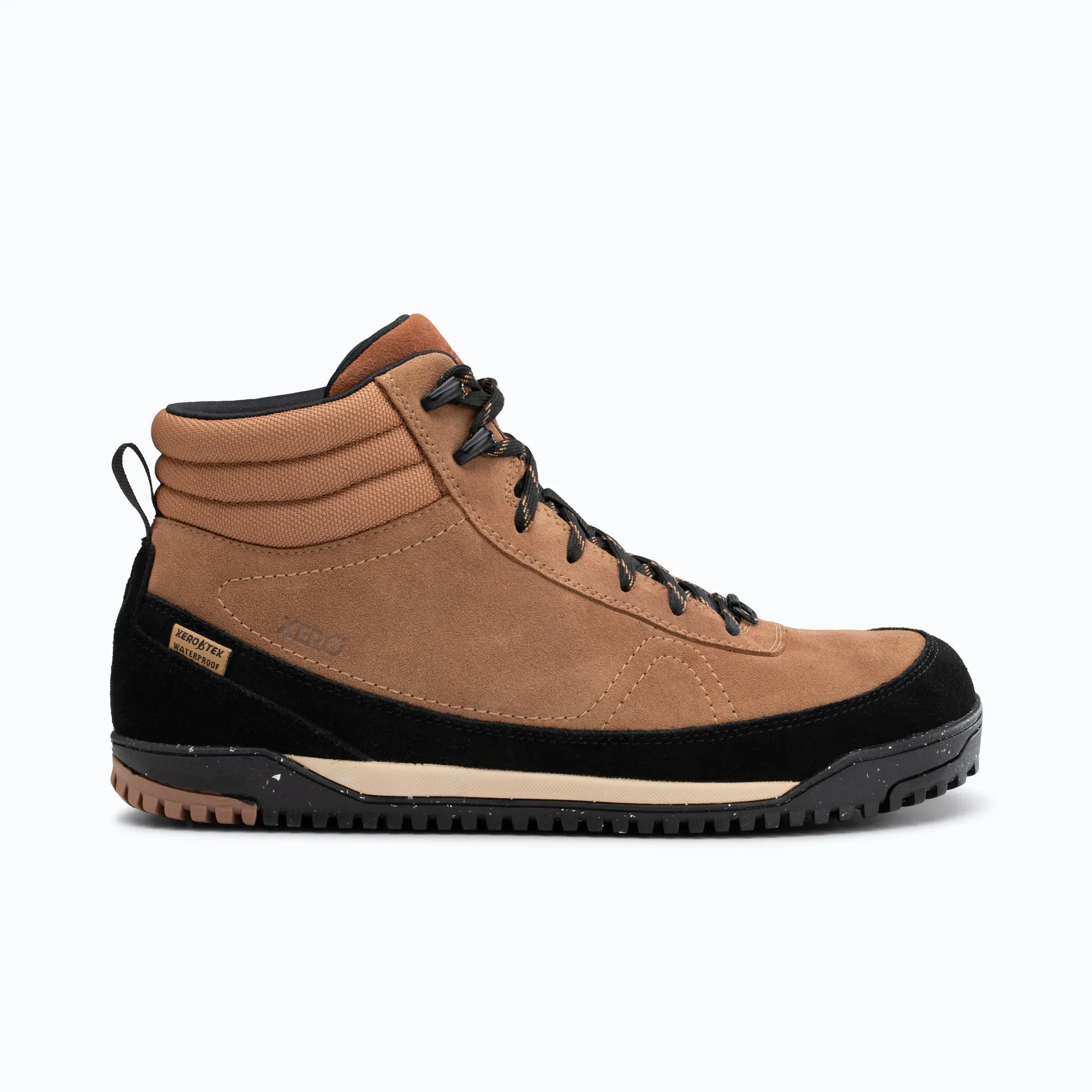 Xero Shoes Ridgeway Suede Herren wasserdichter Barfuß-Wanderstiefel Dark Irish Cream