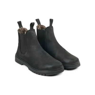 KOEL Gavien Hydro Wool Schwarz – warme Barfuß-Chelsea-Boots für Damen