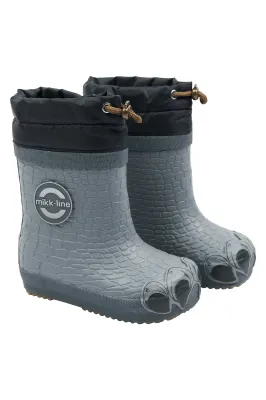 Mikk-line Wellies Winter Dino | Gefütterte Barfuß-Gummistiefel Mikk-line Winter Dino – gefütterte Barfuß-Gummistiefel, Paar