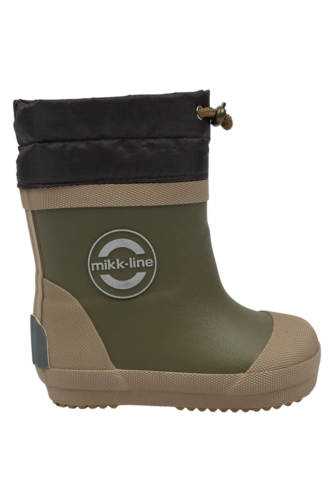 Mikk-line Winter Mix Dusty Olive – gefütterte Barfuß-Gummistiefel, Paar