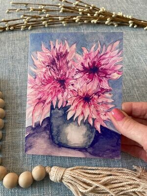 Dahlias Notecard Set