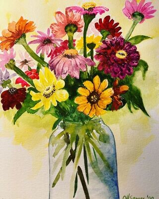 “Summer Floral Harvest” Print, 8 x 10