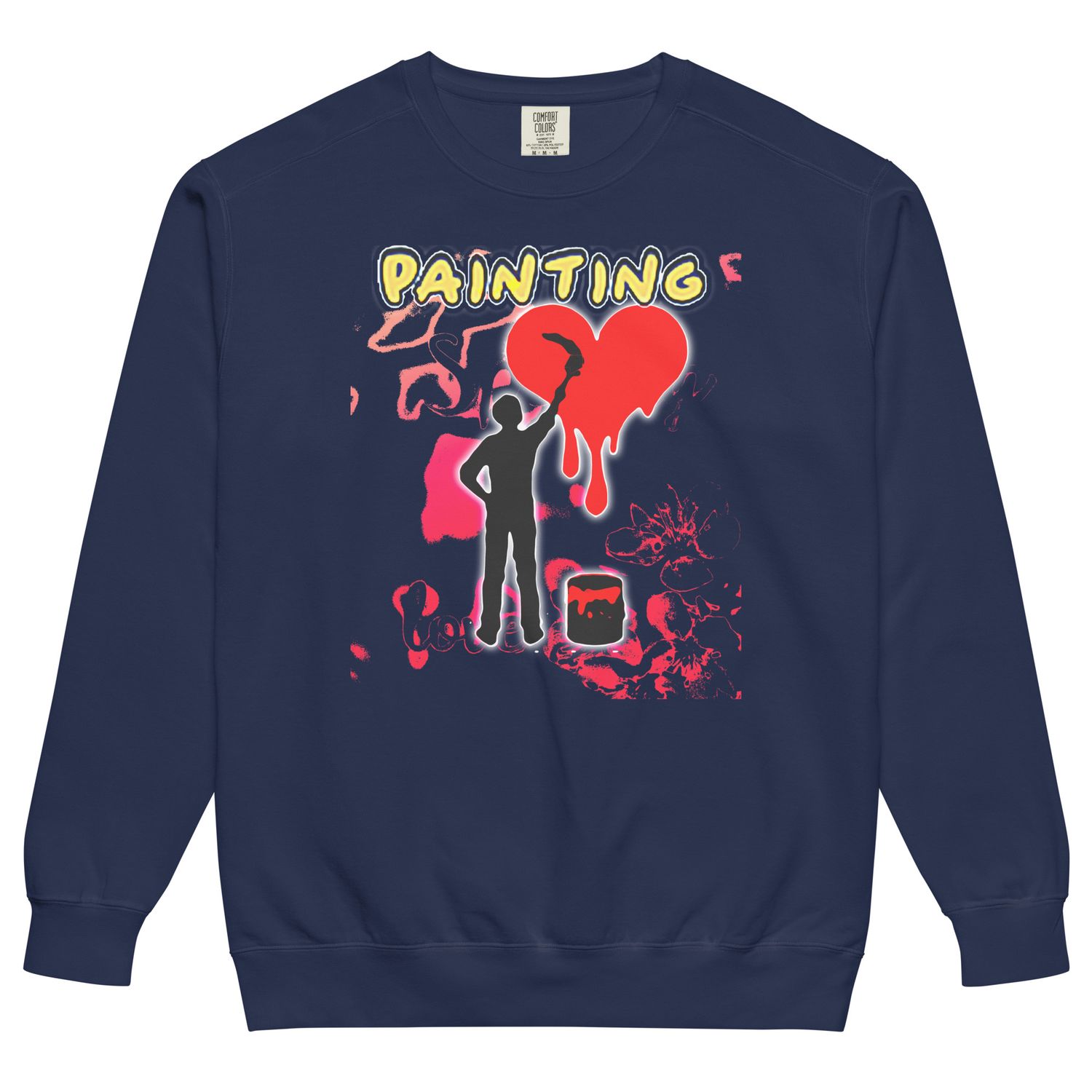 Painting Love Unisex garment-dyed sweatshirt