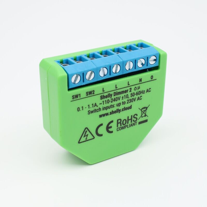 Shelly Dimmer 2 nollavapaa WiFihimmennin rasiaan