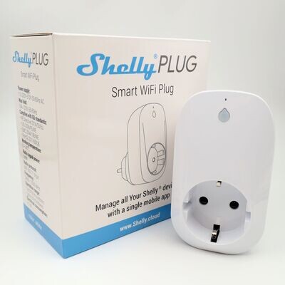 Shelly Plug - 16A (3500W) energiaa mittaava WiFi-älypistorasia