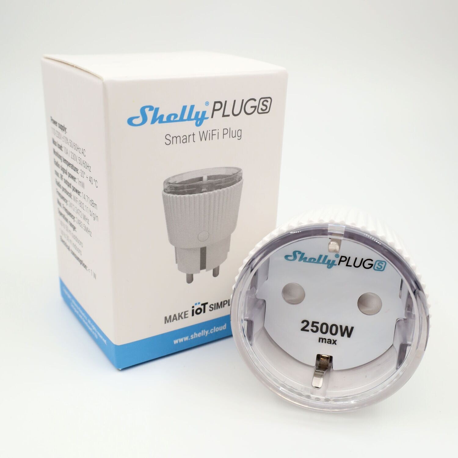 Shelly Plug S - 2300W energiaa mittaava WiFi-älypistorasia
