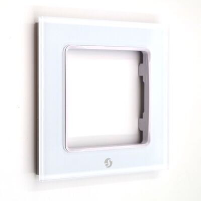Shelly Wall Frame 1 - yhden Wall Switch -tuotteen valkoinen seinäkehys