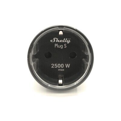 Shelly Plus Plug S - Musta 2300W energiaa mittaava ohjelmoitava WiFi-älypistorasia