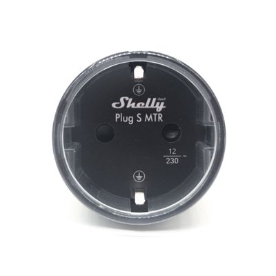 Shelly Plug S MTR Gen3 - musta 2500W energiaa mittaava ohjelmoitava WiFi-älypistorasia