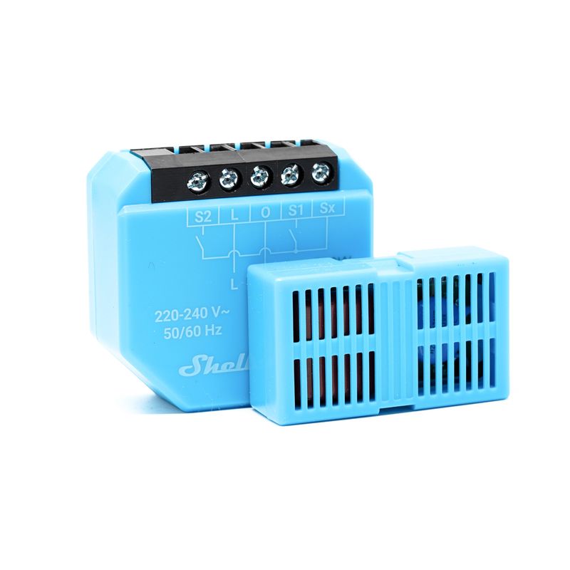 Shelly 1L Gen3 -  200W nollavapaa ohjelmoitava WiFi-rele rasiaan shuntilla