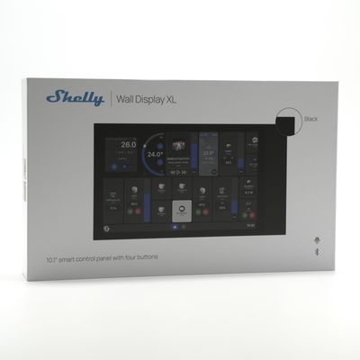 Shelly Wall Display XL - musta 10,1&quot; kosketusnäytöllinen hallintapaneeli neljällä painonapilla Shellyjen ohjaukseen ja Home Assistant -integraatioon