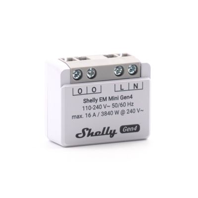 Shelly EM Mini Gen4 - 1x16A ohjelmoitava Wifi/Zigbee -energiamittari rasiaan