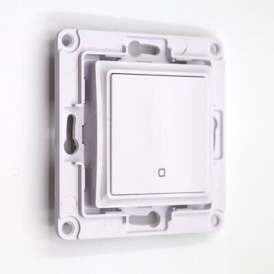 Shelly Wall Switch 1 - valkoinen kytkin ja pidike Plus / Gen3 / Gen4 -laitteille
