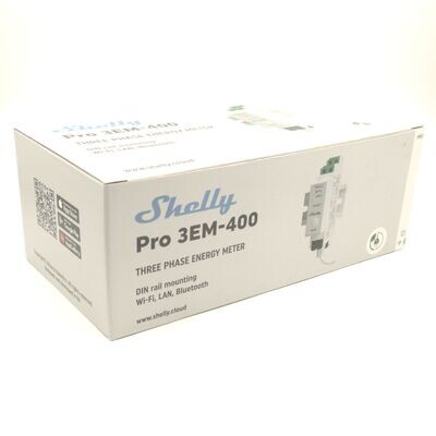 Shelly Pro 3EM - 3x400A ohjelmoitava 3-vaihe WiFi / Ethernet -energiamittari DIN-kiskoon