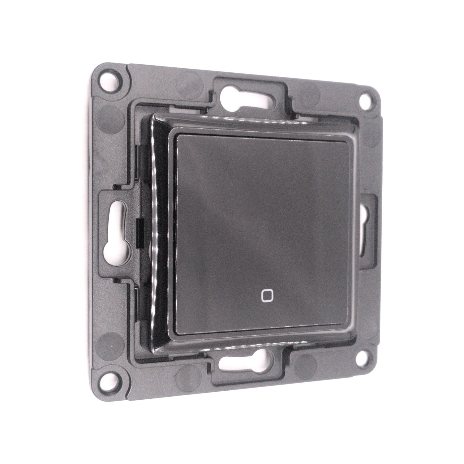 Shelly Wall Switch 1 - musta kytkin ja pidike Plus / Gen3 / Gen4 -laitteille