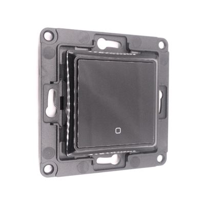 Shelly Wall Switch 1 - musta kytkin ja pidike Plus / Gen3 / Gen4 -laitteille