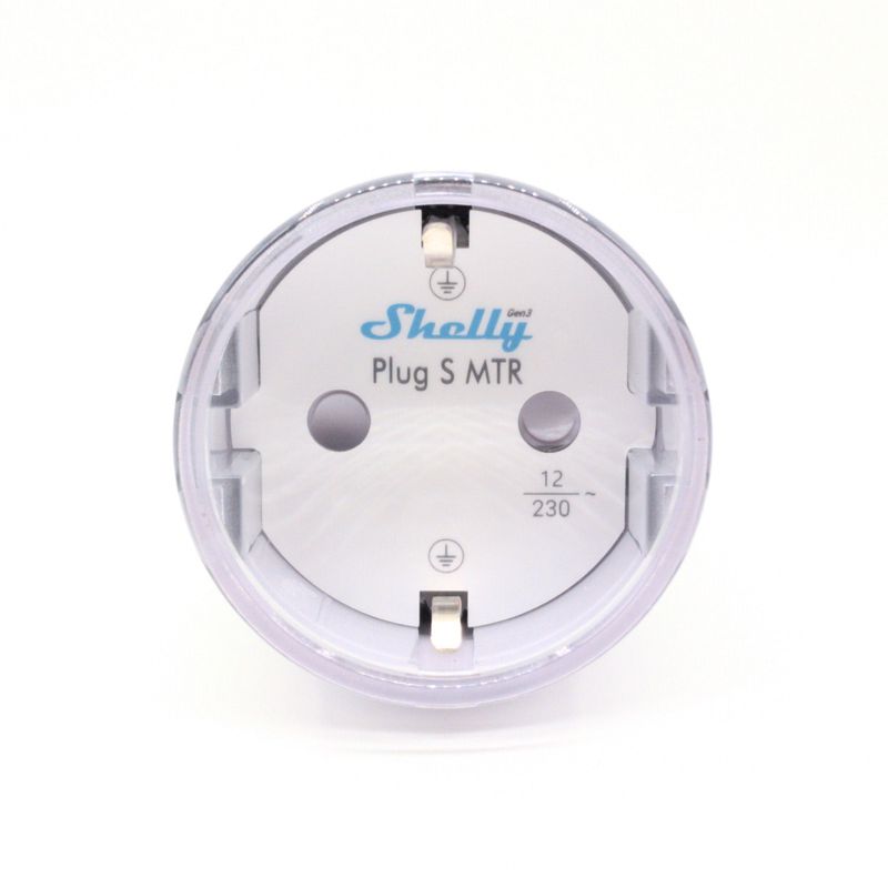 Shelly Plug S MTR Gen3 - valkoinen 2500W energiaa mittaava ohjelmoitava WiFi-älypistorasia
