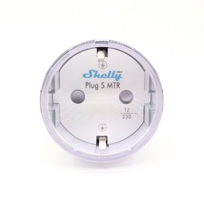 Shelly Plug S MTR Gen3 - valkoinen 2500W energiaa mittaava ohjelmoitava WiFi-älypistorasia